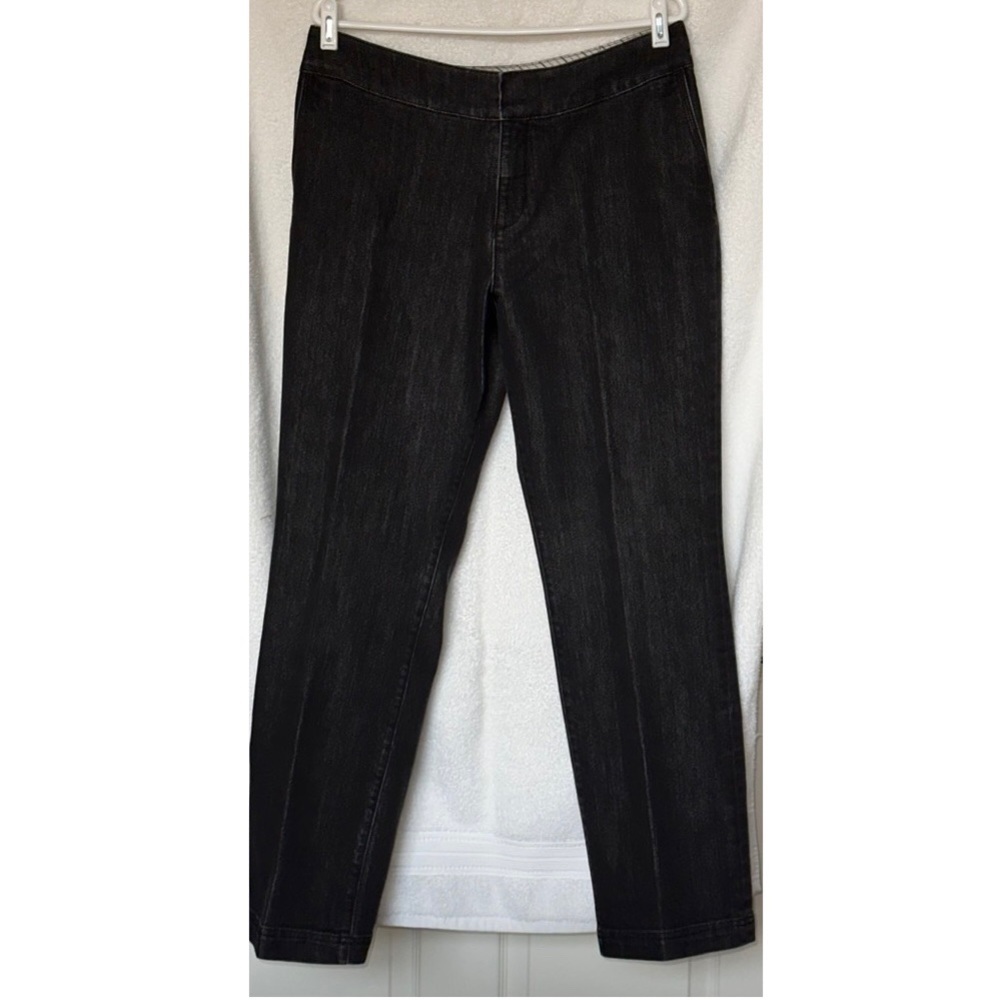 CHICO’S Platinum Black Jeans Chico’s Size 2 Regular - Picture 2 of 12